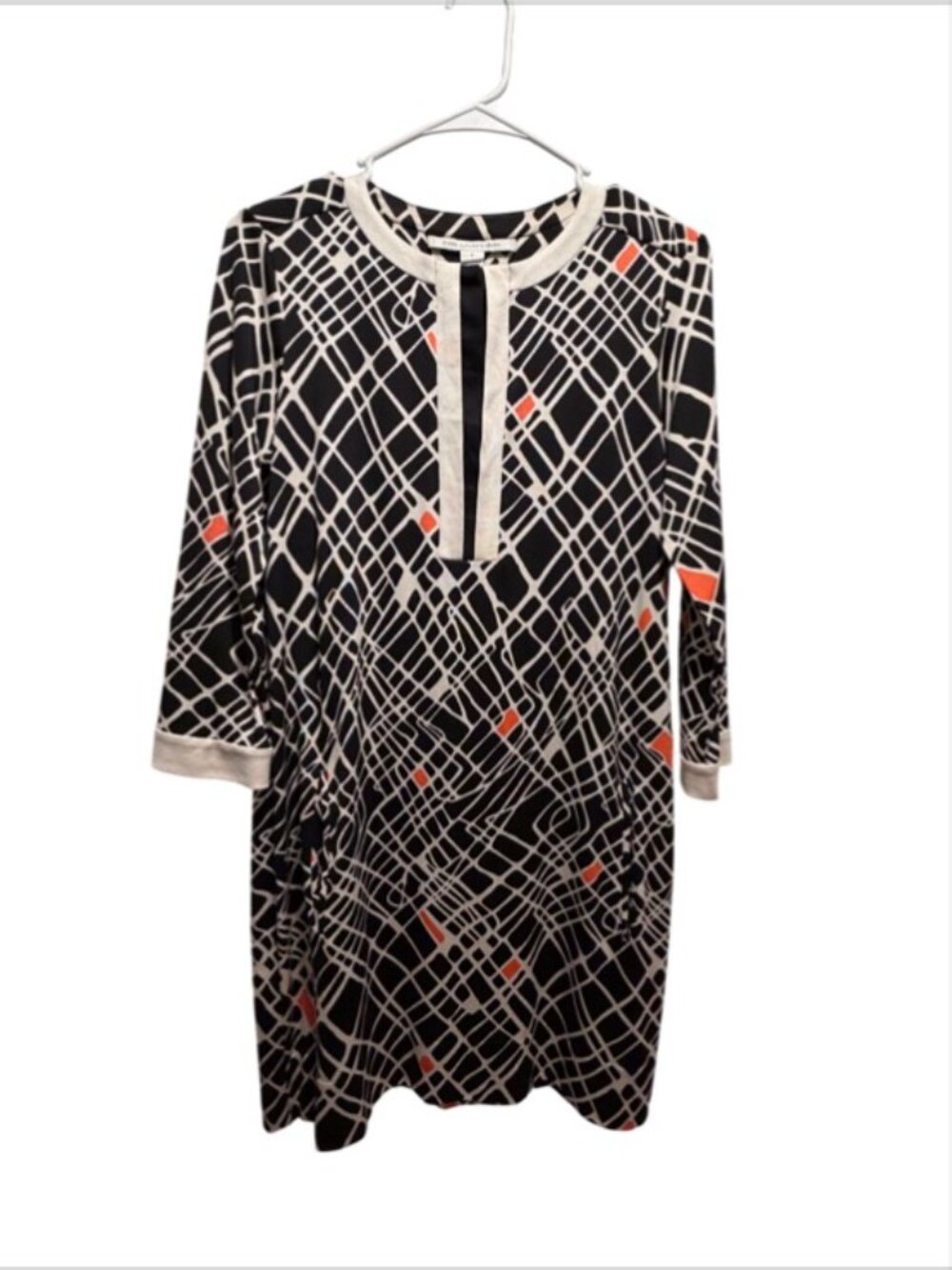 DVF Diane von Furstenberg Achelle Silk Jersey Shift Dress Size 6